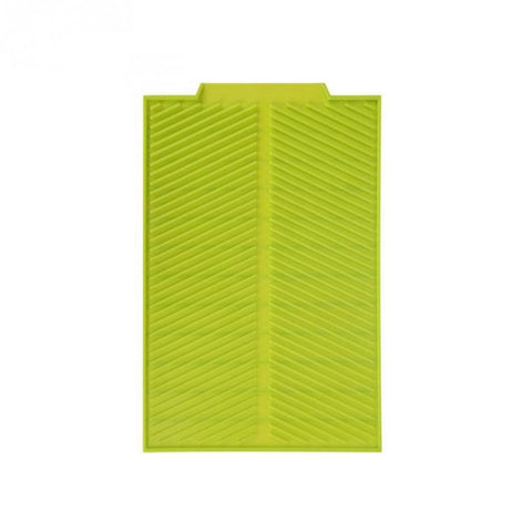 Silicone Drain Pad Kitchen Multifunctional Thermal Insulation Drying Pad, Grey, Green