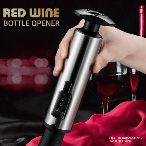 Kitchen Stainless Steel Wine Bottle Opener Household Tools, True Color, Black