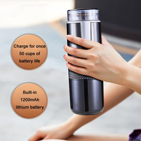 Fully Automatic Portable Wireless Coffee Machine, Black
