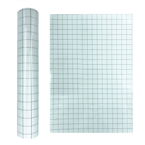 Self Adhesive Clear Lattice PVC Vinyl Positioning Transfer Film, 2 PCS 30cm x 100cm, 30cm x 500cm