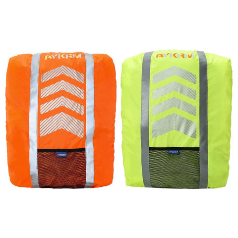 AYKRM AS6-007 Cycling Backpack Dust-proof Reflective Waterproof Cover, Fluorescent Red, Fluorescent Green