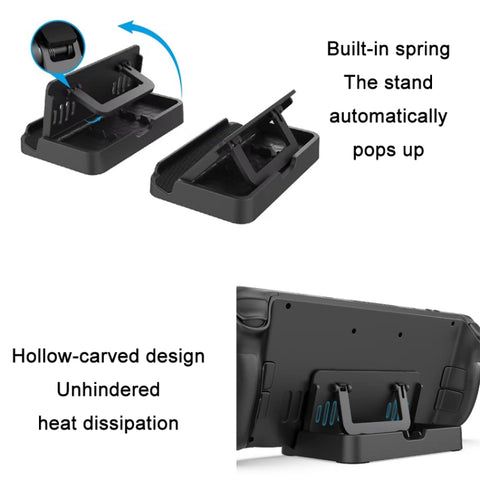 PGTECH For Steam Deck Adjustable Folding Console Stand + Trackpad Sticker Set, PGTECH Console Stand + Trackpad Sticker
