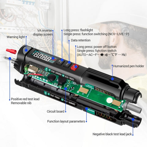 ANENG Multifunction Intelligent Measurement High Precision Multimeter, Model:, A3007, A3008, A3007 With Accessories, A3008 With Accessories