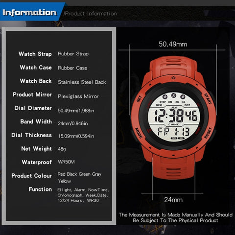 SYNOKE 9811 Luminous Large Screen Outdoor Running Student Watch