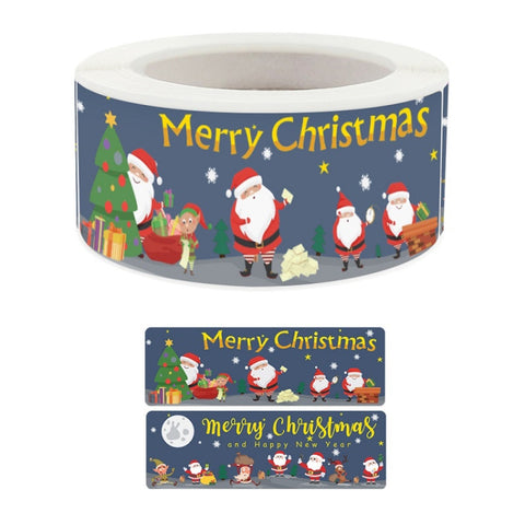 Christmas Stickers Child Toys Holiday Cartoon Tabel, 25x75mm