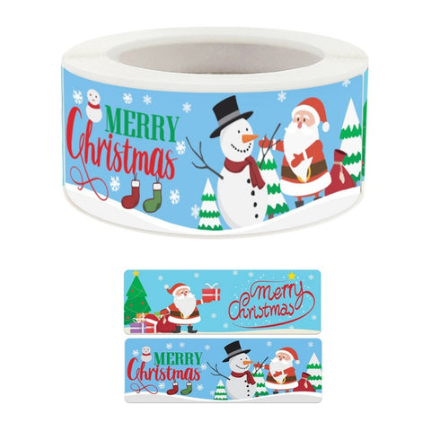 Christmas Stickers Child Toys Holiday Cartoon Tabel, 25x75mm