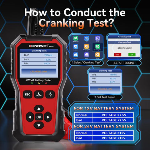 KONNWEI OBDII EOBD CAN Engine Code Reader Car Diagnostic Tool 13 Languages, KW341