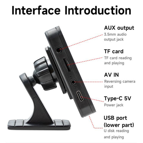 CarPlay/Android Auto Wireless Screen Projection Portable MP5