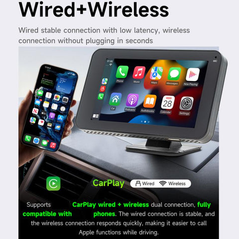 CarPlay/Android Auto Wireless Screen Projection Portable MP5