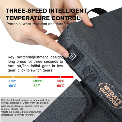 Outdoor Camping Stool USB Heating Portable Mat, Gray