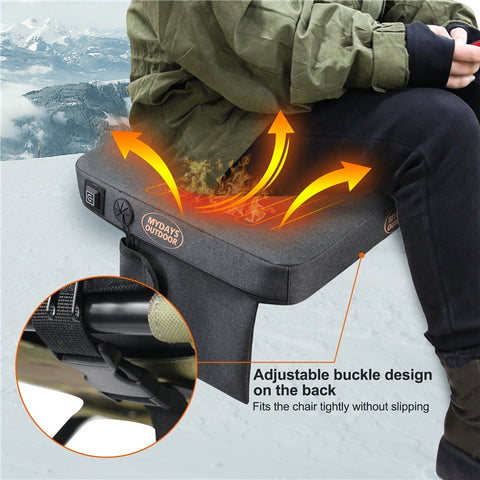 Outdoor Camping Stool USB Heating Portable Mat, Gray