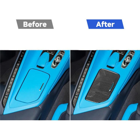 For Chevrolet Corvette C8 Right-Hand Drive Center Control Cup Cover Sticker, Right-Hand Drive