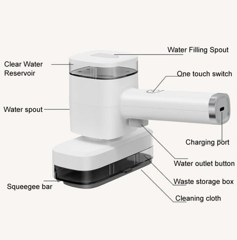 12W Multi-functional Wireless Handheld Cleaner Window Scraping, Handheld Cleaner