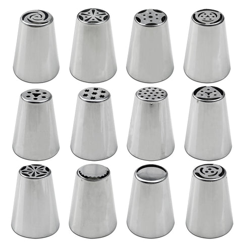 Stainless Steel Laminating Nozzle Set Cake DIY Laminating Nozzle Set Baking Tools, 7PCS/Set, 8PCS/Set, 9PCS/Set, 10PCS/Set, 11PCS/Set, 12PCS/Set, 14PCS/Set, 128PCS/Set