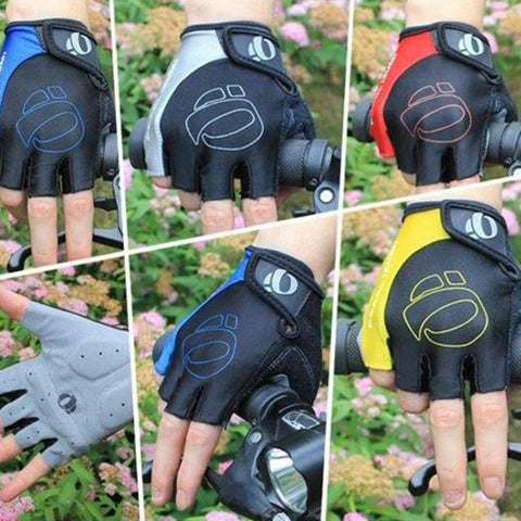 YIZIMI Anti-shock Half-finger Gloves Cycling Silicone Short Finger Gloves, S, M, L, XL