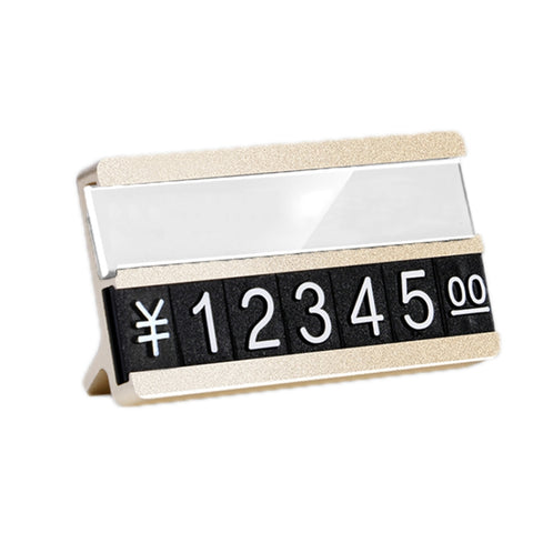 Metal Digital Grain Price Display Micro Standing Plate, Double Layer, Single Layer