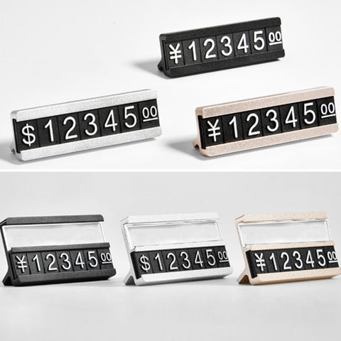 Metal Digital Grain Price Display Micro Standing Plate, Double Layer, Single Layer