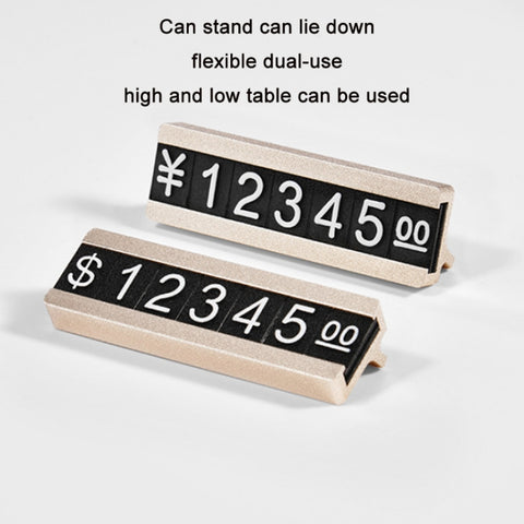 Metal Digital Grain Price Display Micro Standing Plate, Double Layer, Single Layer