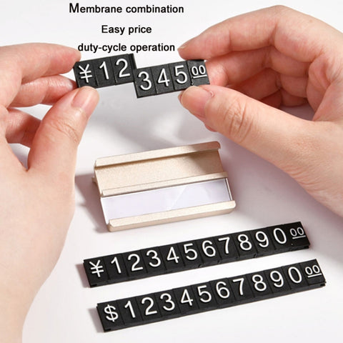 Metal Digital Grain Price Display Micro Standing Plate, Double Layer, Single Layer