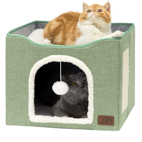 Pet Stool Pet Kennel Indoor Foldable Storage Stool Cat Dog Kennel, 41 x 41 x 35cm