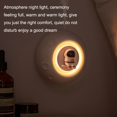 K-1101 Astronaut Automatic Timer Smart Aromatherapy Machine With Small Night Light, White, Pink