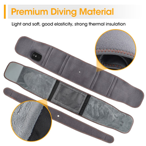 USB Charging Red Light Heating Massage Lumbar Belt Warming Waist Belt, Lumbar Belt