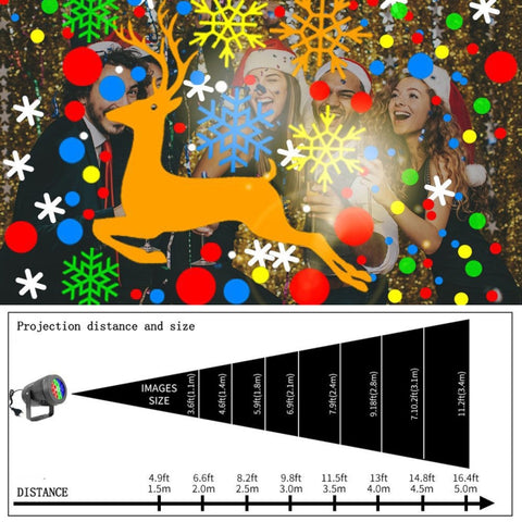 4W LED Snowflake Christmas Decoration Projector Light with 16 Patterns, EU Plug, US Plug, UK Plug, AU Plug, USB 5V