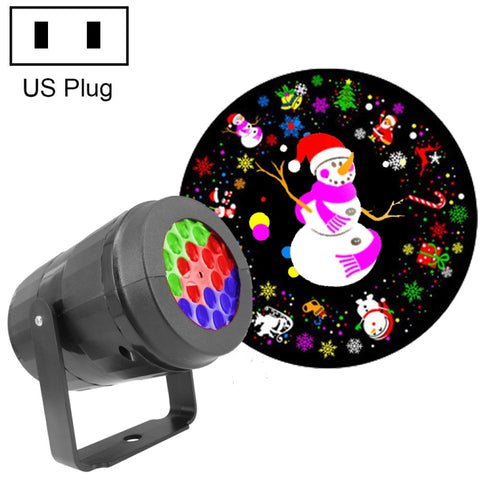 4W LED Snowflake Christmas Decoration Projector Light with 16 Patterns, EU Plug, US Plug, UK Plug, AU Plug, USB 5V