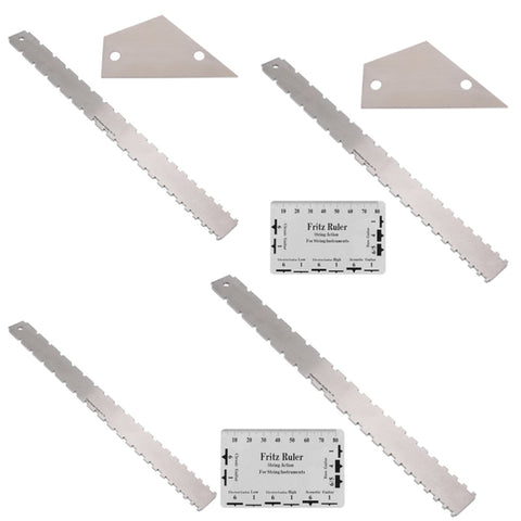 GNR3 Stainless Steel Measurement Bass Guitar Neck Ruler, Style:, Double Teeth, Double Teeth+String High Ruler, Double Teeth+Leveling Ruler, Double Teeth+Leveling Ruler+String High Ruler