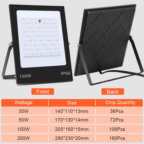 Colorful RGB Changing LED Flood Light With Remote Control, 30W, 50W, 100W, 200W
