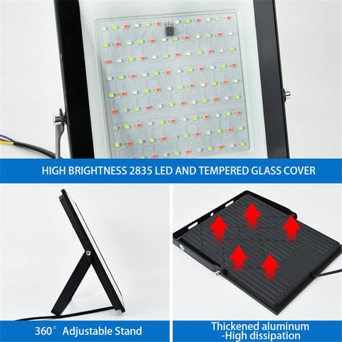 Colorful RGB Changing LED Flood Light With Remote Control, 30W, 50W, 100W, 200W