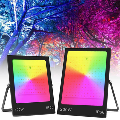 Colorful RGB Changing LED Flood Light With Remote Control, 30W, 50W, 100W, 200W