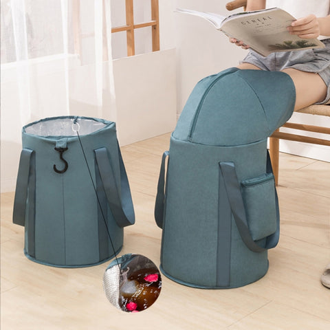 Foldable Foot Bath Bucket Knee Foot Tub Portable Bath Bag For Travel Camping