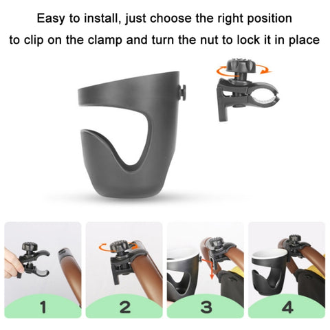 Baby Strollers Universal Multifunctional Bottle Cup Holder, Black