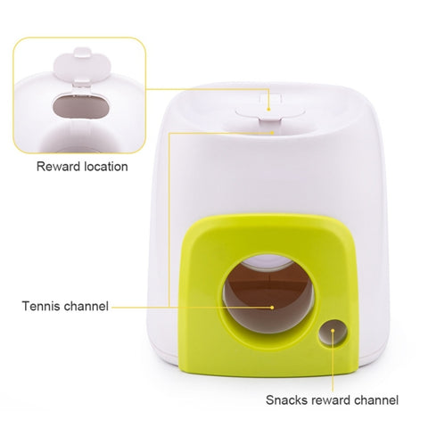 AFP Tennis Food Reward Machine Leaky Feeder Dog Smart Feeding Machine Toy, Green+1 Ball