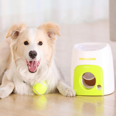 AFP Tennis Food Reward Machine Leaky Feeder Dog Smart Feeding Machine Toy, Green+1 Ball