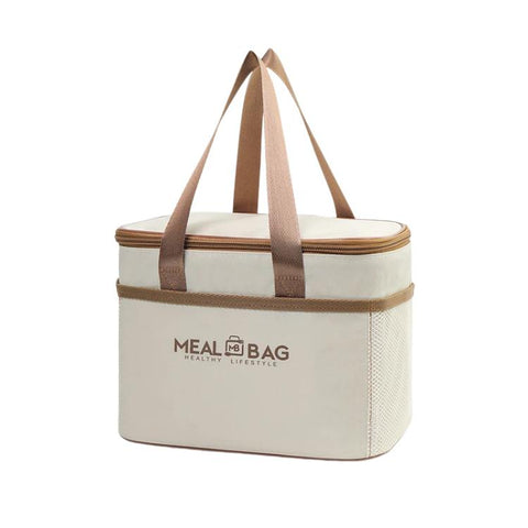 Insulated Square Lunch Bag with Handles Thermal Food Delivery Bag for Meal Prep, Small, Medium, Large