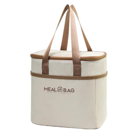 Insulated Square Lunch Bag with Handles Thermal Food Delivery Bag for Meal Prep, Small, Medium, Large