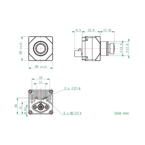 3MP ISX031 GMSL Camera Automotive Image Sensor with Global Shutter for Vehicle DVR/ADAS/Surveillance, Waveshare  H100, Waveshare H190