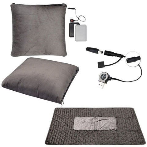 Portable USB Smart Heating Multifunctional Pillow Electric Heating Blanket, Free Size