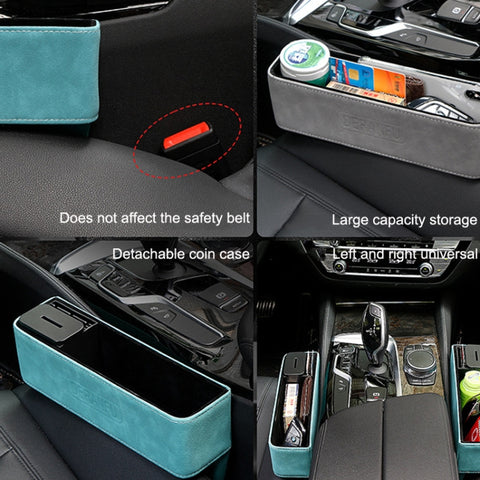 DE RAN FU Car Seat Storage Box Cup Holder Fur Citrine Phone Sundry Storage Box, 6030 Grey, 6030 Brown, 6030 Blue, 6030 Black