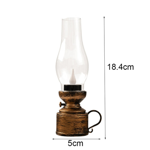 Retro Luminous Kerosene Lamp Christmas Simulation Oil Lamp Decoration, Spec:, Water-drop (Bronze), Water-drop (Black), Water-drop (White), Shaking (Bronze), Shaking (Black), Shaking (White)
