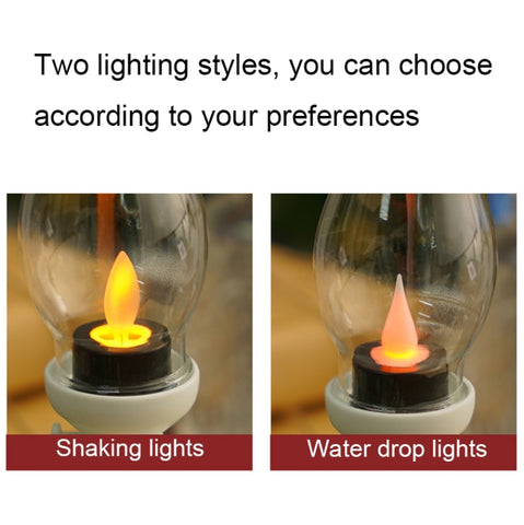 Retro Luminous Kerosene Lamp Christmas Simulation Oil Lamp Decoration, Spec:, Water-drop (Bronze), Water-drop (Black), Water-drop (White), Shaking (Bronze), Shaking (Black), Shaking (White)