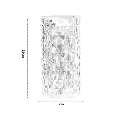 2 PCS SF-001A 1.5V Rose Ambient Light Bedside Crystal LED Desk Lamp, 2 PCS  Yellow Light Without Humidifier, 2 PCS  White Light Without Humidifier