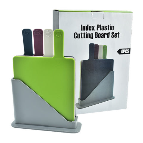 4 PCS/Set Multifunction Classified Plastic Cutting Board Set, Plastic