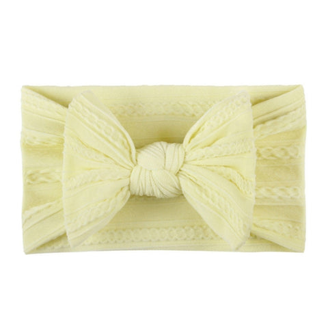 Soft Jacquard Nylon Children Headwear Baby Bow Headband