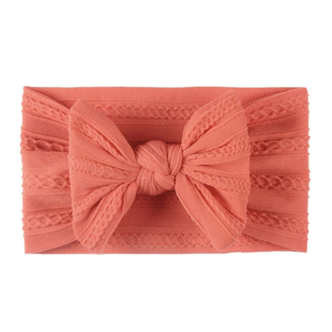 Soft Jacquard Nylon Children Headwear Baby Bow Headband