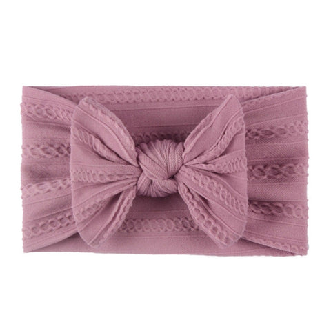 Soft Jacquard Nylon Children Headwear Baby Bow Headband