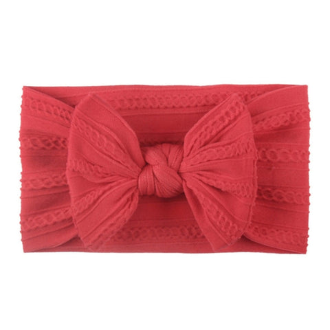 Soft Jacquard Nylon Children Headwear Baby Bow Headband