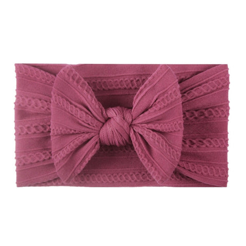 Soft Jacquard Nylon Children Headwear Baby Bow Headband